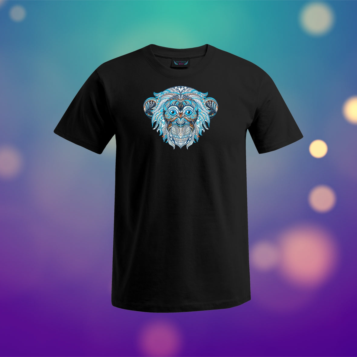 Mandala - Affe blau