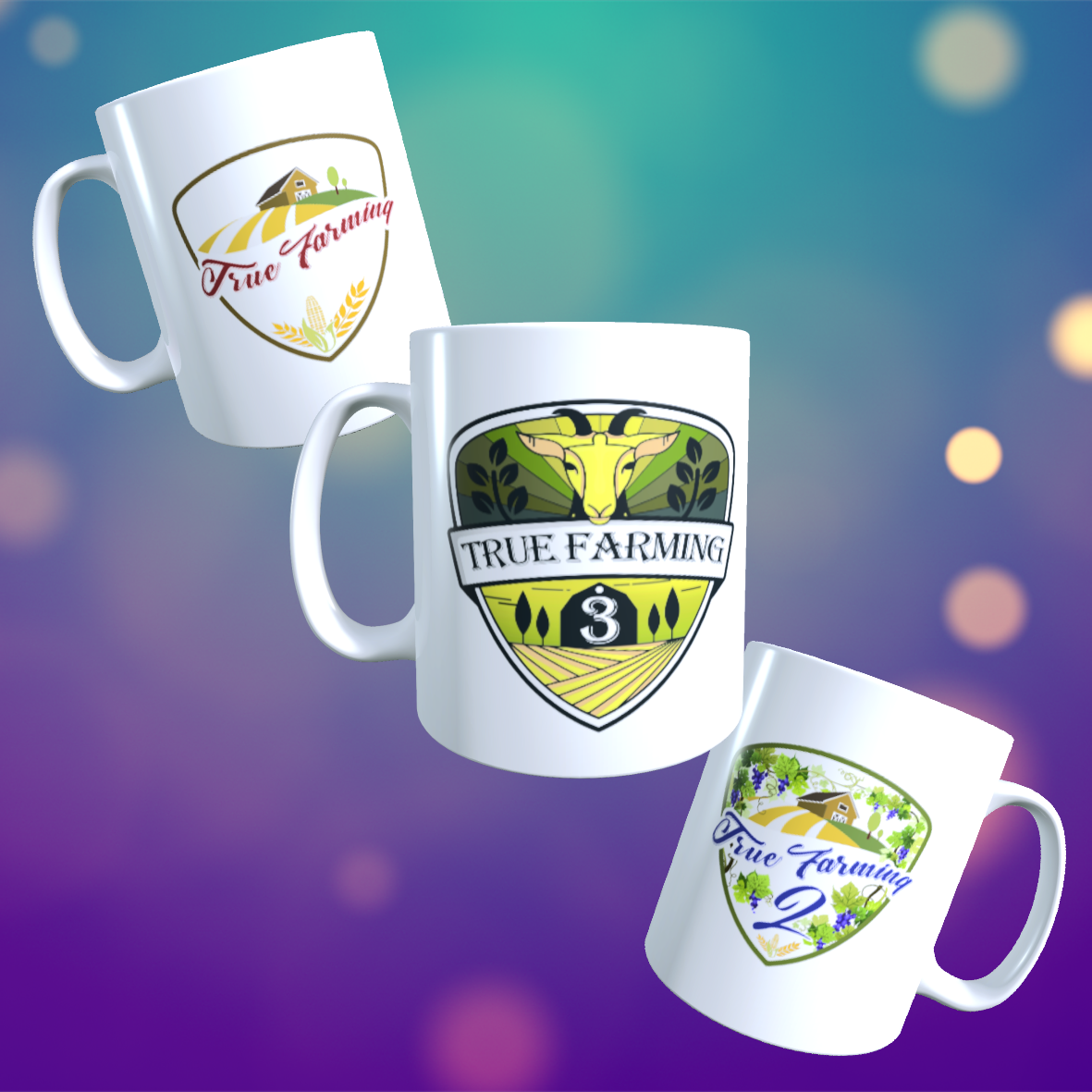 True Farming 1 - 3  -  Tassen Bundle